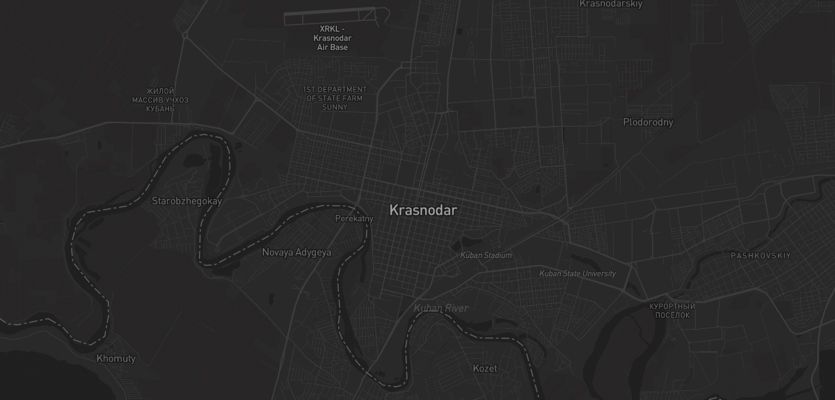 Карта в Краснодаре