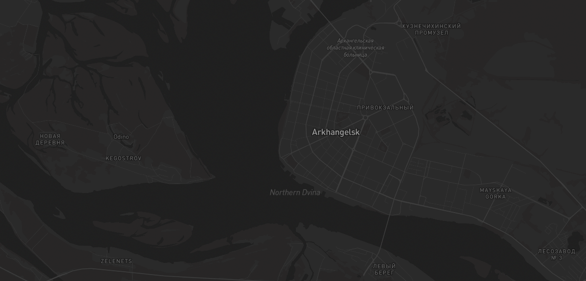 Карта в Архангельске