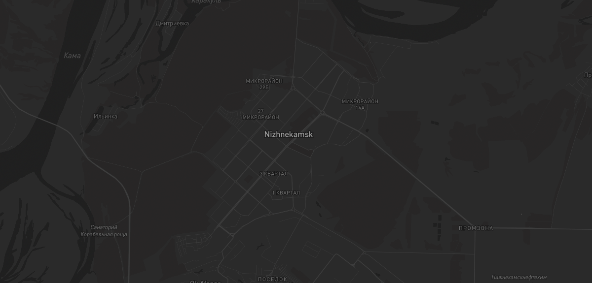 Карта в Нижнекамске