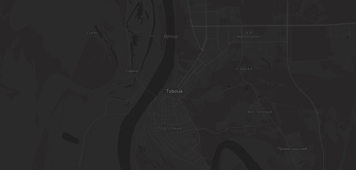 Карта в Тобольске