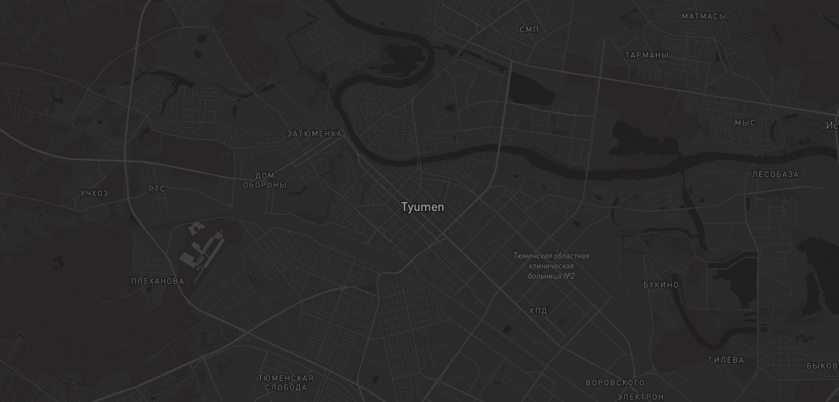 Карта в Тюмени